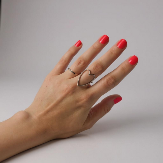 verstellbarer Ring offenes Herz